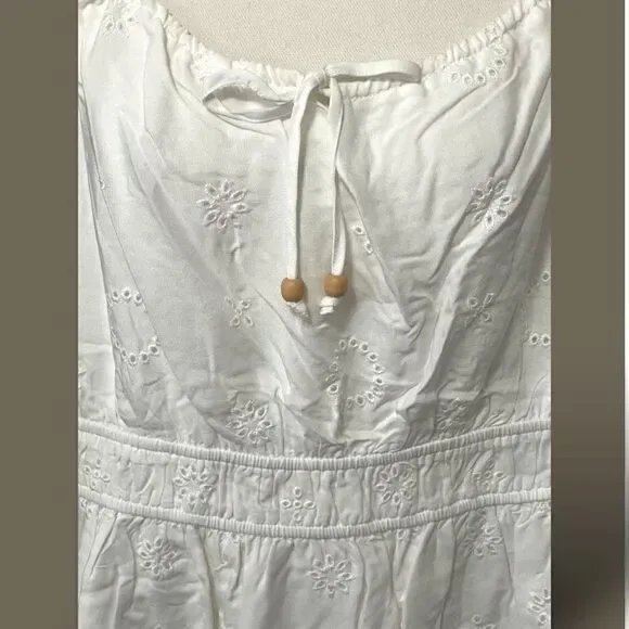 Torrid Ivory Eyelet Tie Front Sleeveless Tank Sz 2X - Picture 6 of 8